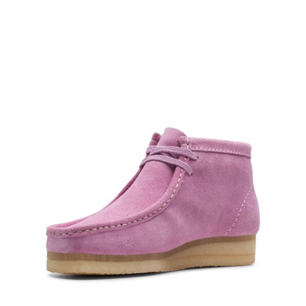 Clarks Womens Wallabee Boot Ankle Boots Lavender | UK-1025793